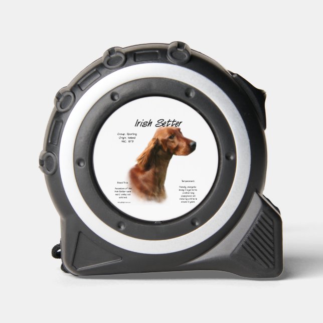 Irish Setter History Design Maßband (Vorderseite)