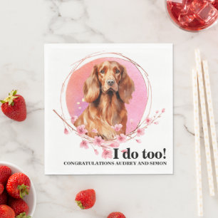 Irish Setter Hochzeitsserviette mit Hundebild Serviette