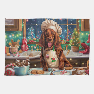 Irish Setter Holiday Baking: Festliche Weihnachten Geschirrtuch