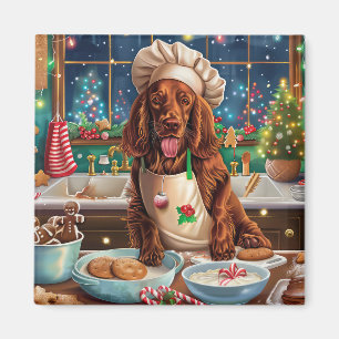 Irish Setter Holiday Baking: Festliche Weihnachten Magnet