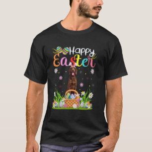 Irish Setter Hund Frohe Ostern Eierjagd Bunny Ohr T-Shirt