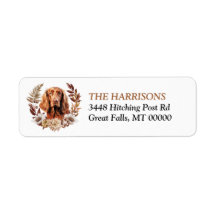 Irish Setter Hund Herbstkranz