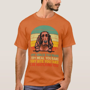 Irish Setter Hund Vintage Jeden Snack, den du mach T-Shirt