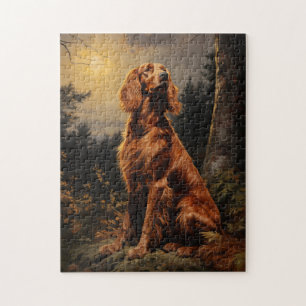 Irish Setter in der Nacht Puzzle