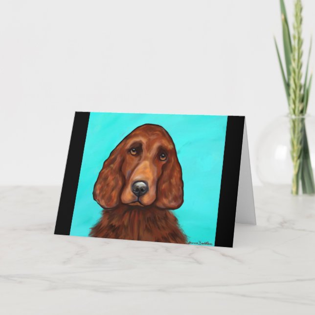 Irish Setter Karte (Vorderseite)