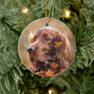 Irish Setter Keramik Ornament
