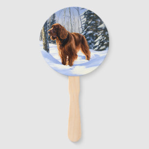 Irish Setter Let It Snow Weihnachten Fächer
