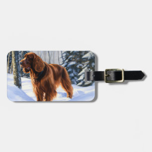 Irish Setter Let It Snow Weihnachten Gepäckanhänger