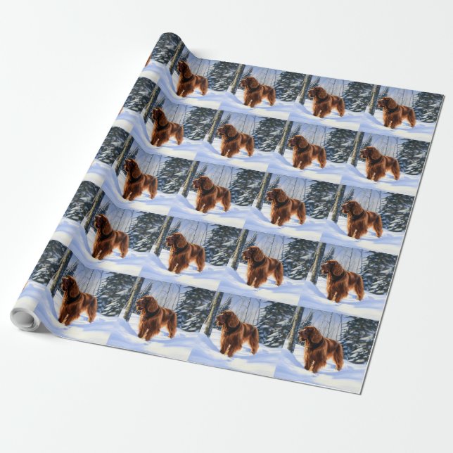 Irish Setter Let It Snow Weihnachten Geschenkpapier (Ungerollt)