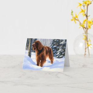 Irish Setter Let It Snow Weihnachten Karte