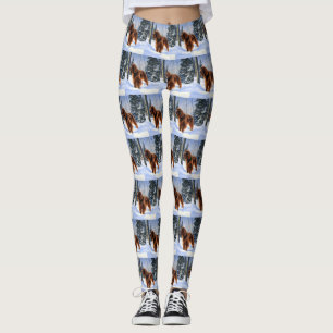 Irish Setter Let It Snow Weihnachten Leggings