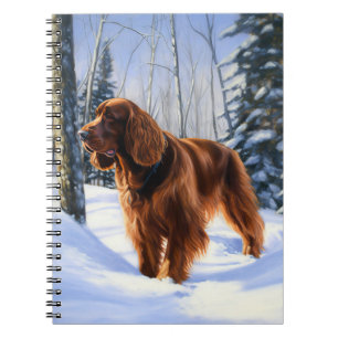 Irish Setter Let It Snow Weihnachten Notizblock