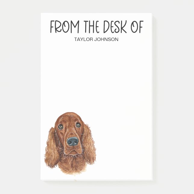 Irish Setter Lover Post-it Klebezettel (Vorderseite)