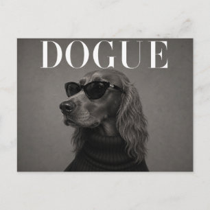 Irish Setter Luxus-Mode-Hundeporträt Postkarte