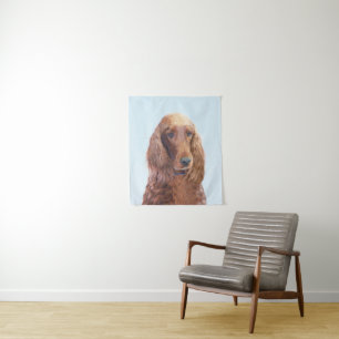 Irish Setter Malerei - Süße originelle Hundekunst Wandteppich