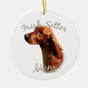 Irish Setter Mama 2 Keramik Ornament