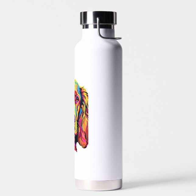 Irish Setter Neon Design Trinkflasche (Links)
