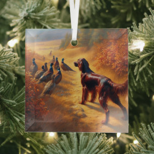 Irish Setter Ornament Aus Glas