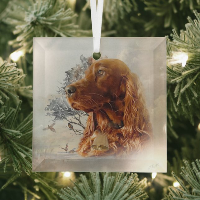 Irish Setter Ornament Aus Glas (Insitu)