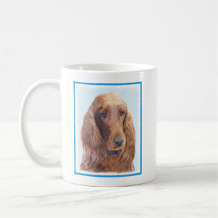 Irish Setter Painting - Cute Original Dog Art Kaffeetasse