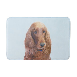 Irish Setter Painting - Niedliche Original Dog Art Badematte