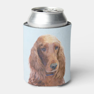 Irish Setter Painting - Niedliche Original Dog Art Dosenkühler