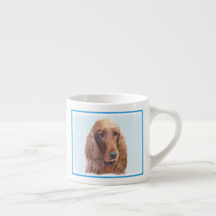 Irish Setter Painting - Niedliche Original Dog Art Espressotasse