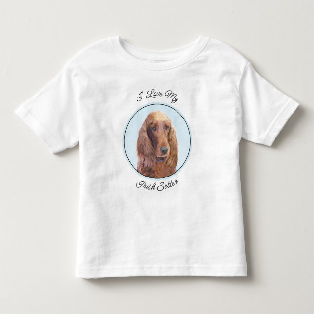Irish Setter Painting - Niedliche Original Dog Art Kleinkind T-shirt (Vorderseite)