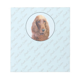 Irish Setter Painting - Niedliche Original Dog Art Notizblock