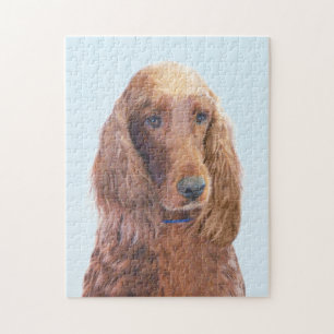 Irish Setter Painting - Niedliche Original Dog Art Puzzle