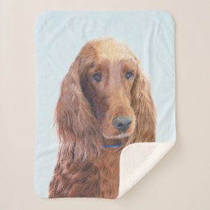 Irish Setter Painting - Niedliche Original Dog Art Sherpadecke