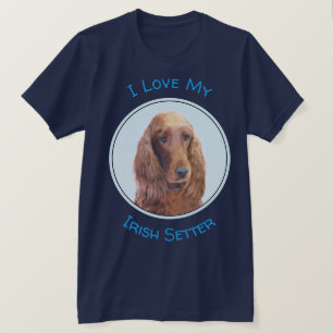Irish Setter Painting - Niedliche Original Dog Art T-Shirt