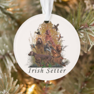 Irish Setter Poster Fleece Blanket Ornament