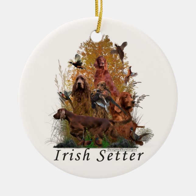 Irish Setter Poster Fleece Blanket Ornament (Vorne)