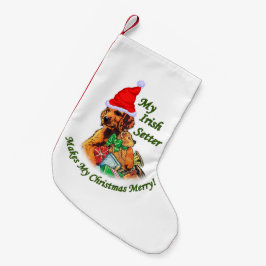 Irish Setter Puppy Christmas Kleiner Weihnachtsstrumpf