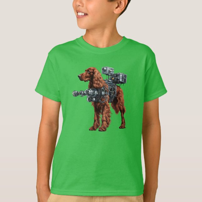 Irish Setter Robot Kid's T - Shirt (Vorderseite)