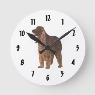 Irish Setter Runde Wanduhr