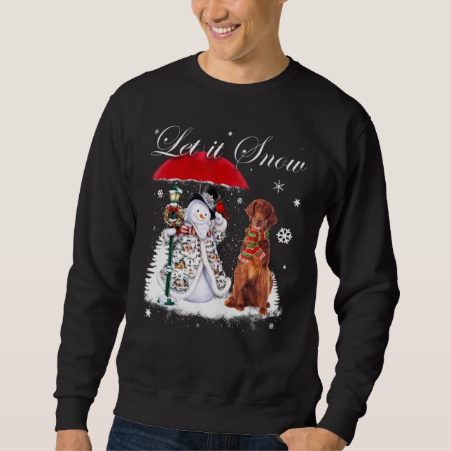 Irish Setter Santa Dog Christmas Snowman Xmas Paja Sweatshirt (Vorderseite)