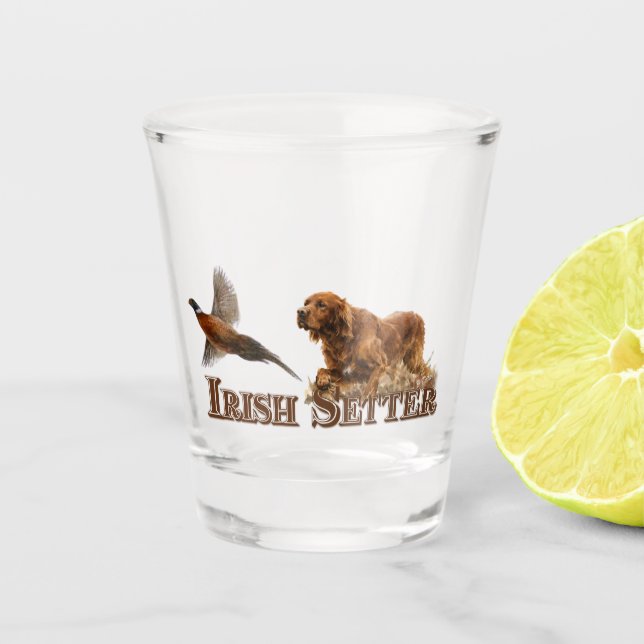 Irish Setter  Schnapsglas (Vorderseite)