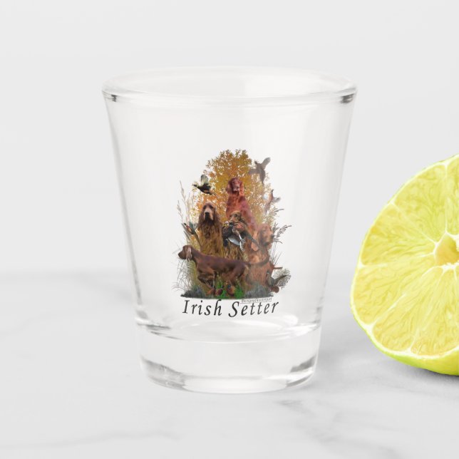 Irish Setter Schnapsglas (Vorderseite)