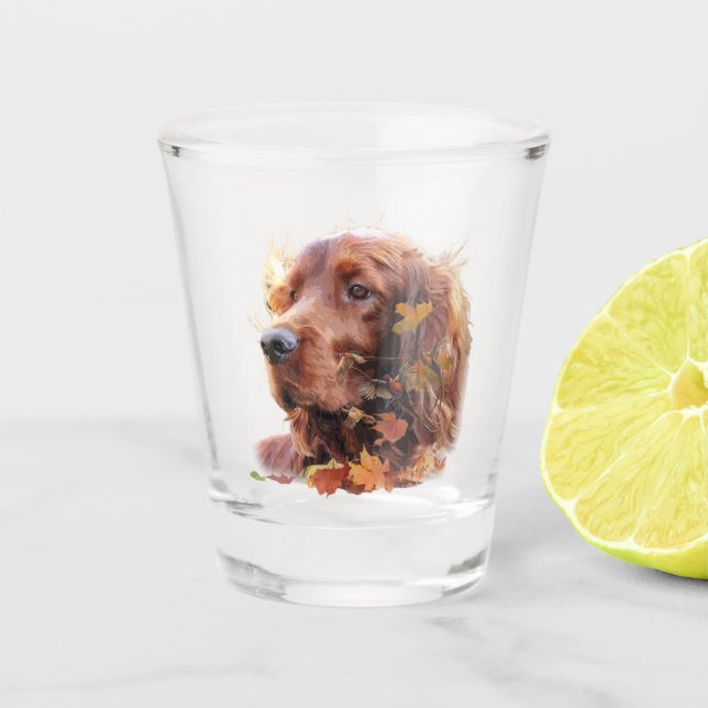 Irish Setter Schnapsglas (Vorderseite)