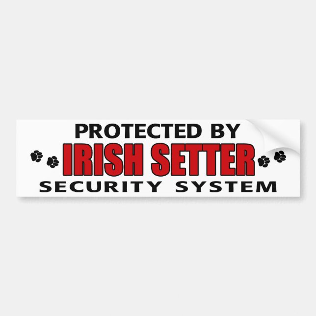 Irish Setter Security Autoaufkleber (Vorne)