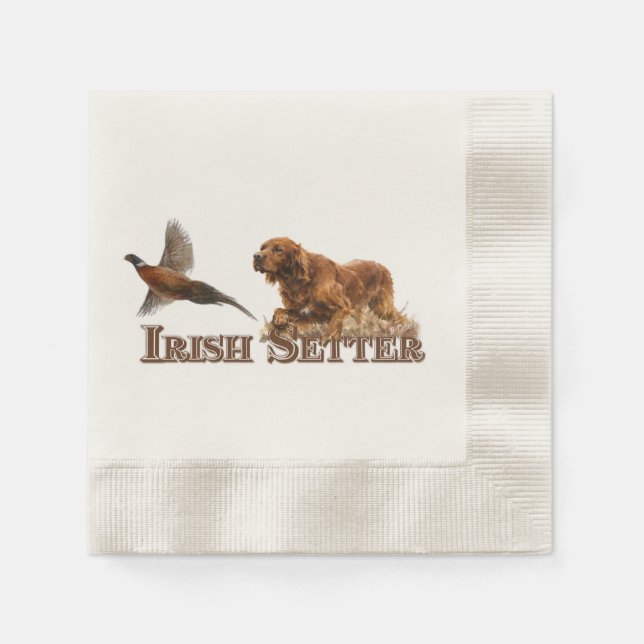 Irish Setter  Serviette (Vorderseite)
