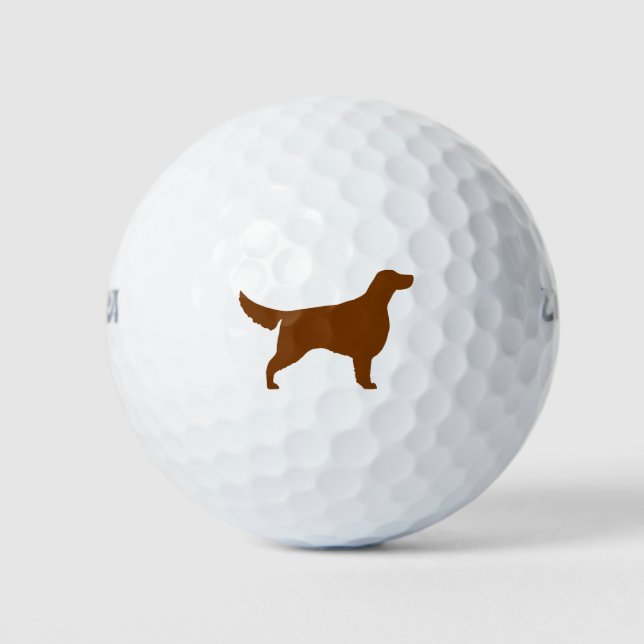 Irish Setter Silhouette Golfball (Vorderseite)