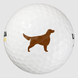 Irish Setter Silhouette Golfball