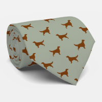 Irish Setter Silhouetten Pattern Dog Lover's Krawa