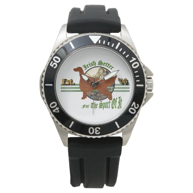 Irish Setter Sporting Geschenke Armbanduhr (Vorderseite)