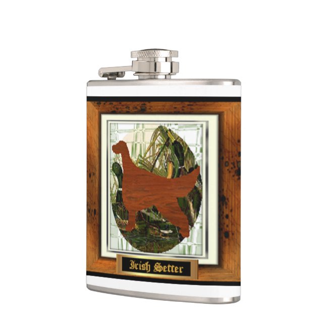 Irish Setter Sporting Geschenke Flachmann (Links)