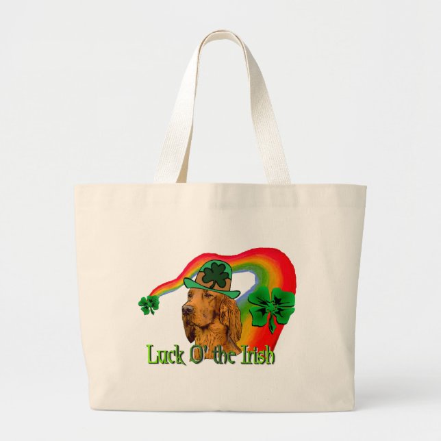 Irish Setter St Patricks Jumbo Stoffbeutel (Vorne)