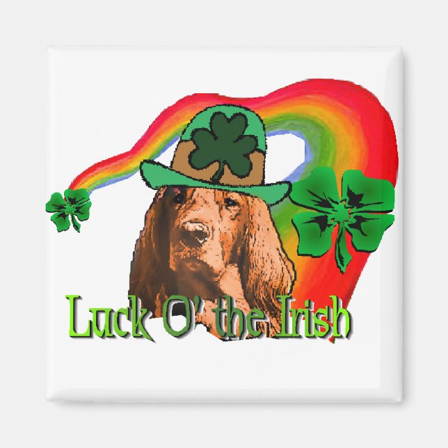 Irish Setter St. Patricks Magnet (Vorne)